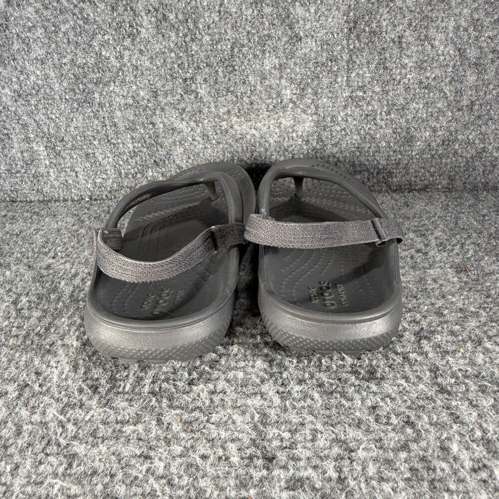 Crocs Flip Flop Sandals Toddler Kids 11 Gray Slingback Comfort Beach - Picture 5 of 10